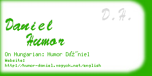 daniel humor business card